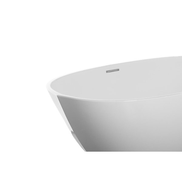 Wetstyle Wave 57.63" x 26.25" x 24.81" Freestanding Solid Surface